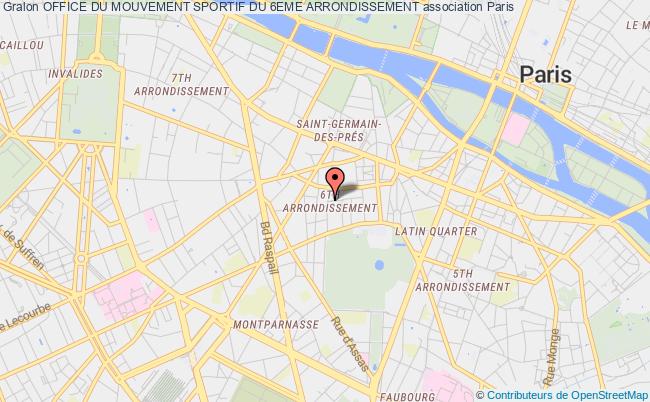 plan association Office Du Mouvement Sportif Du 6eme Arrondissement Paris