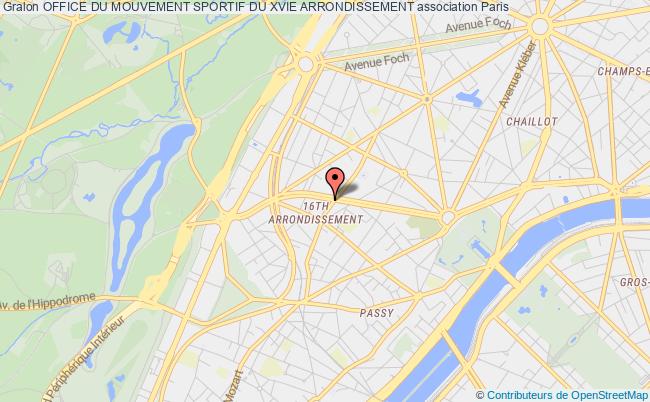 plan association Office Du Mouvement Sportif Du Xvie Arrondissement Paris