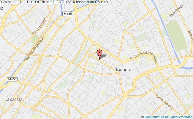 plan association Office Du Tourisme De Roubaix Roubaix