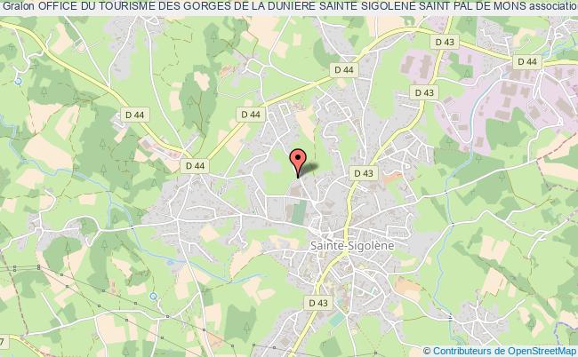 plan association Office Du Tourisme Des Gorges De La Duniere Sainte Sigolene Saint Pal De Mons Sainte-Sigolène