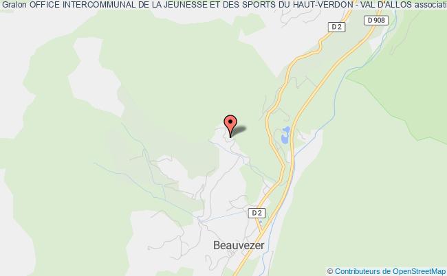 plan association Office Intercommunal De La Jeunesse Et Des Sports Du Haut-verdon - Val D'allos Beauvezer