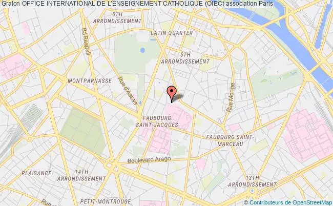 plan association Office International De L'enseignement Catholique (oiec) Paris