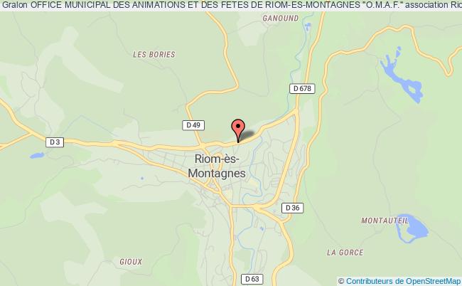 plan association Office Municipal Des Animations Et Des Fetes De Riom-es-montagnes "o.m.a.f." Riom-ès-Montagnes