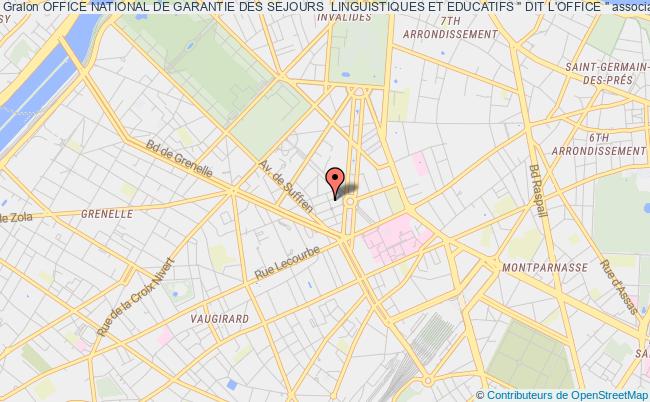plan association Office National De Garantie Des Sejours  Linguistiques Et Educatifs " Dit L'office " Paris