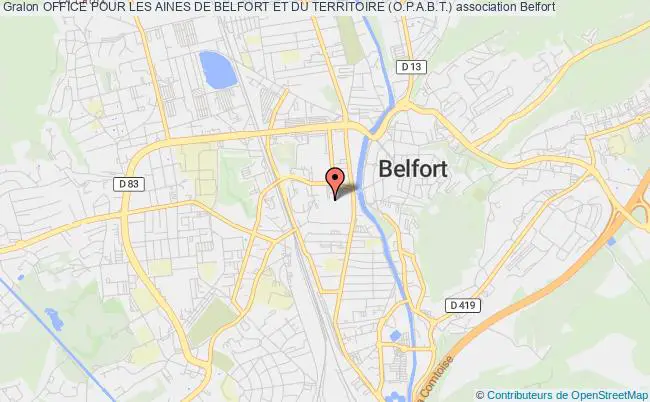 plan association Office Pour Les Aines De Belfort Et Du Territoire (o.p.a.b.t.) Belfort