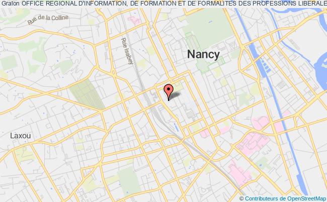 plan association Office Regional D'information, De Formation Et De Formalites Des Professions Liberales Du Grand Est - Oriff-pl Nancy