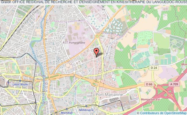 plan association Office Regional De Recherche Et D'enseignement En Kinesitherapie Du Languedoc-roussillon (orrek-lr) Montpellier