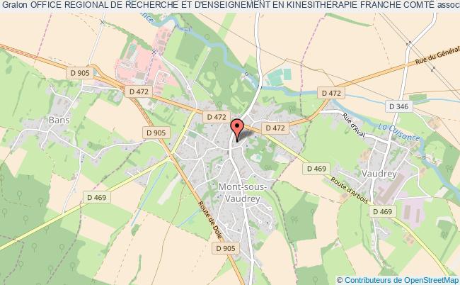 plan association Office Regional De Recherche Et D'enseignement En Kinesitherapie Franche ComtÉ Mont-sous-Vaudrey