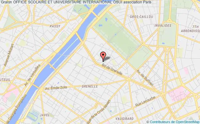 plan association Office Scolaire Et Universitaire International Osui Paris