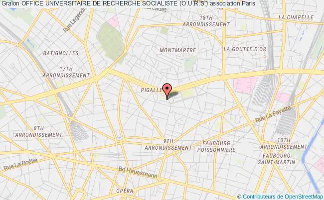 plan association Office Universitaire De Recherche Socialiste (o.u.r.s.) Paris