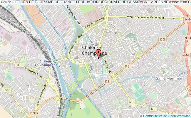 plan association Offices De Tourisme De France Federation Regionale De Champagne-ardenne Châlons-en-Champagne