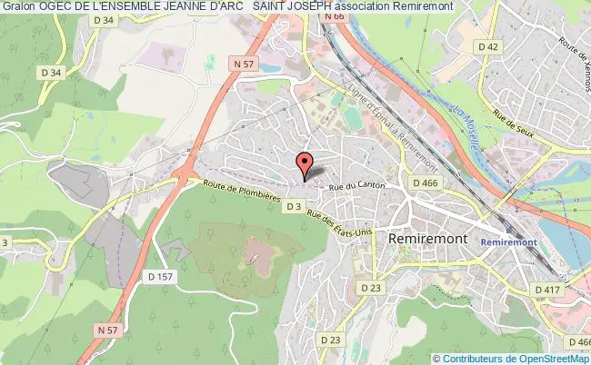 plan association Ogec De L'ensemble Jeanne D'arc + Saint Joseph Remiremont