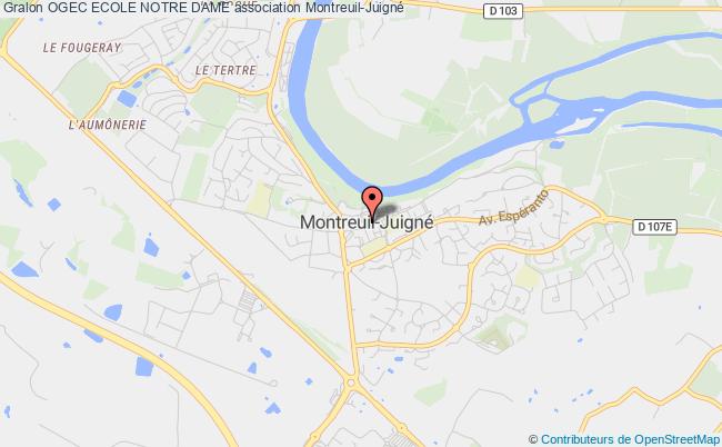 plan association Ogec Ecole Notre Dame Montreuil-Juigné