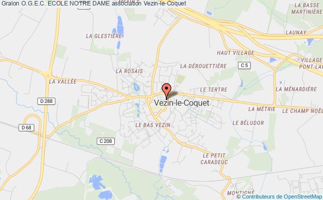 plan association O.g.e.c. Ecole Notre Dame Vezin-le-Coquet