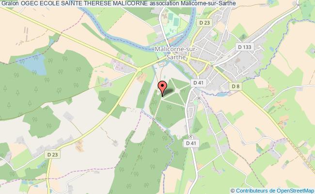 plan association Ogec Ecole Sainte Therese Malicorne Malicorne-sur-Sarthe