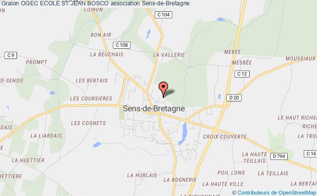 plan association Ogec Ecole St Jean Bosco Sens-de-Bretagne