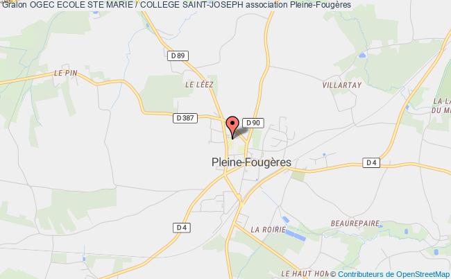plan association Ogec Ecole Ste Marie / College Saint-joseph Pleine-Fougères