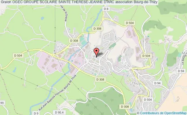 plan association Ogec Groupe Scolaire Sainte Therese-jeanne D'arc Bourg-de-Thizy