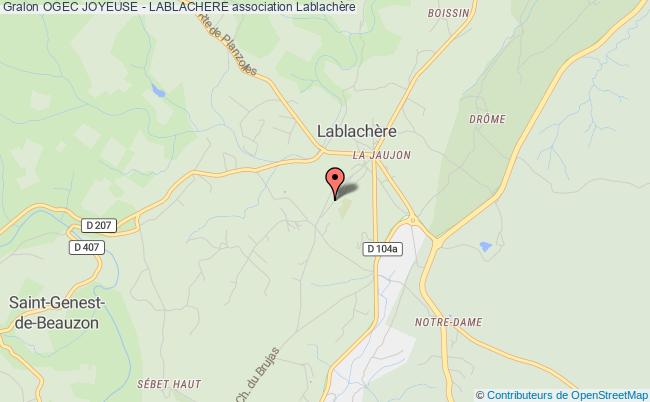 plan association Ogec Joyeuse - Lablachere Lablachère