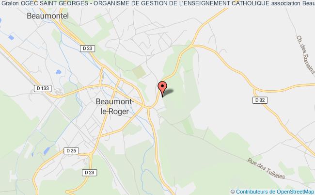 plan association Ogec Saint Georges - Organisme De Gestion De L'enseignement Catholique Beaumont-le-Roger
