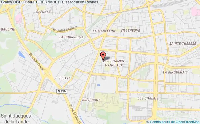 plan association Ogec Sainte Bernadette Rennes