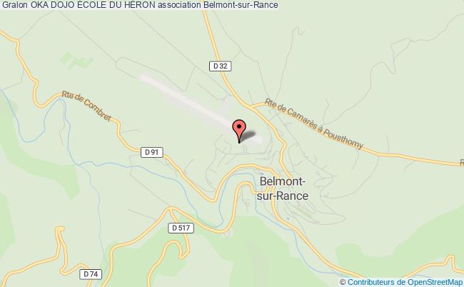 plan association Oka Dojo École Du HÉron Belmont-sur-Rance