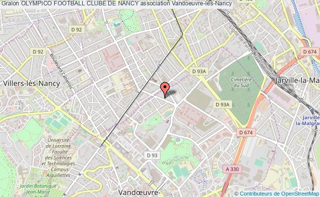 plan association Olympico Football Clube De Nancy Vandoeuvre-lès-Nancy