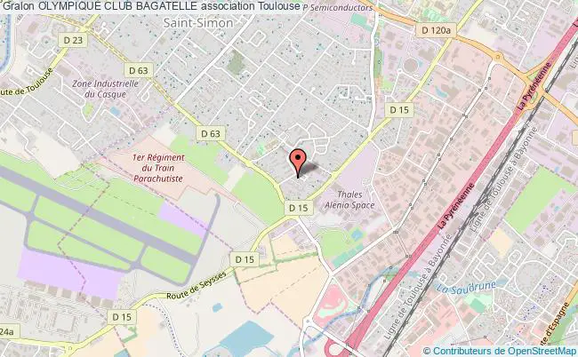 plan association Olympique Club Bagatelle Toulouse