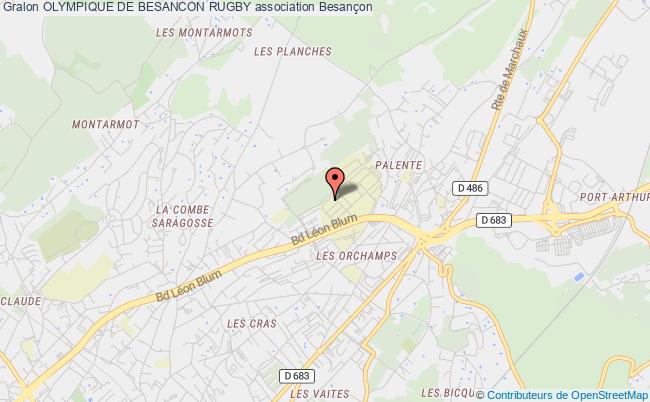 plan association Olympique De Besancon Rugby Besançon
