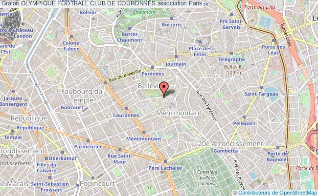 plan association Olympique Football Club De Couronnes Paris