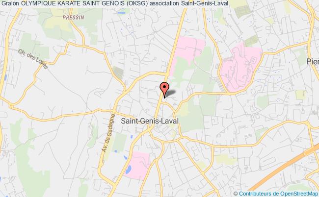 plan association Olympique Karate Saint Genois (oksg) Saint-Genis-Laval