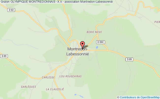 plan association Olympique Montredonnais -x.v.- Montredon-Labessonnié