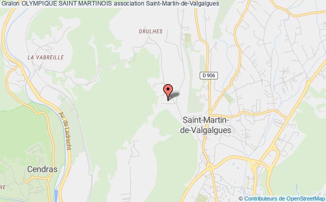 plan association Olympique Saint Martinois Saint-Martin-de-Valgalgues
