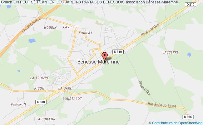 plan association On Peut Se Planter, Les Jardins PartagÉs BÉnessois Bénesse-Maremne
