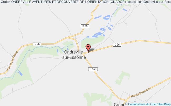 plan association Ondreville Aventures Et Decouverte De L'orientation (onador) Ondreville-sur-Essonne