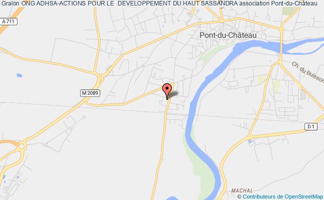 plan association Ong Adhsa-actions Pour Le  Developpement Du Haut Sassandra Pont-du-Château