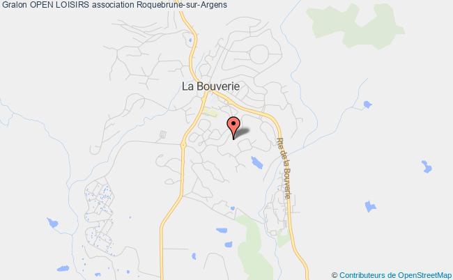 plan association Open Loisirs Roquebrune-sur-Argens