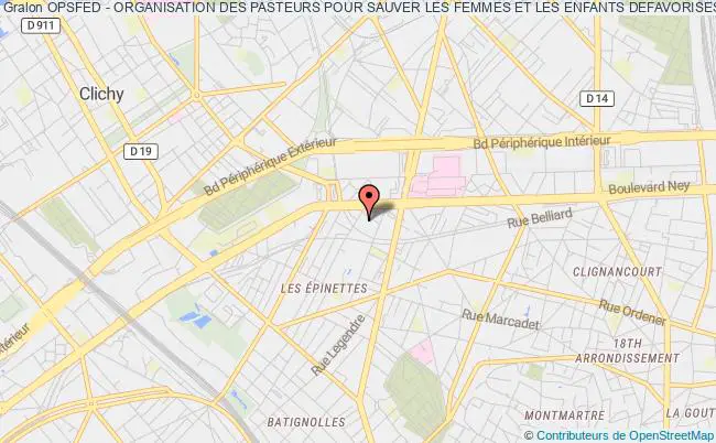 plan association Opsfed - Organisation Des Pasteurs Pour Sauver Les Femmes Et Les Enfants Defavorises Paris