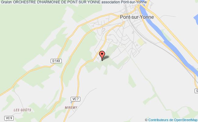 plan association Orchestre D'harmonie De Pont Sur Yonne Pont-sur-Yonne