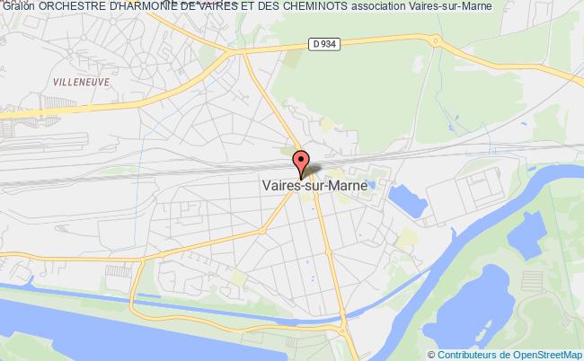 plan association Orchestre D'harmonie De Vaires Et Des Cheminots Vaires-sur-Marne
