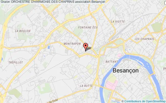 plan association Orchestre D'harmonie Des Chaprais Besançon