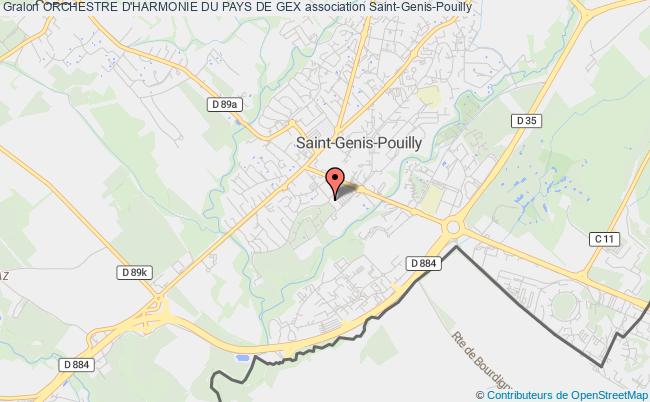 plan association Orchestre D'harmonie Du Pays De Gex Saint-Genis-Pouilly