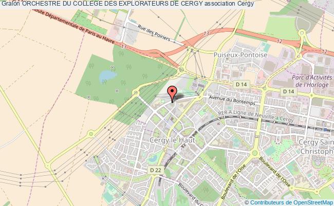 plan association Orchestre Du College Des Explorateurs De Cergy Cergy