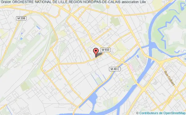 plan association Orchestre National De Lille,region Nord/pas-de-calais Lille