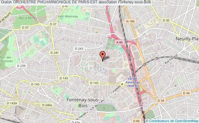 plan association Orchestre Philharmonique De Paris-est Fontenay-sous-Bois