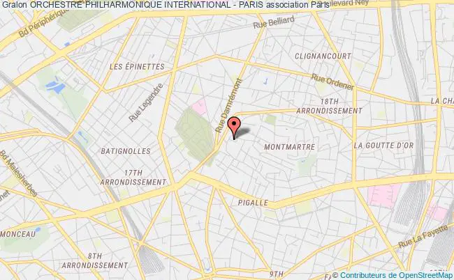 plan association Orchestre Philharmonique International - Paris Paris