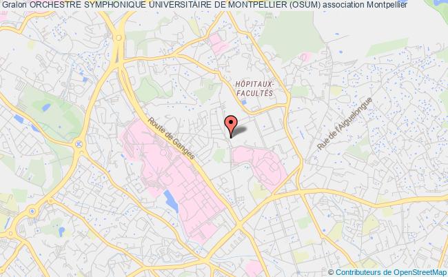 plan association Orchestre Symphonique Universitaire De Montpellier (osum) Montpellier