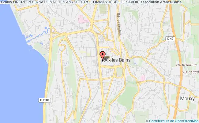 plan association Ordre International Des Anysetiers Commanderie De Savoie Aix-les-Bains