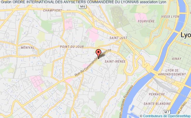 plan association Ordre International Des Anysetiers Commanderie Du Lyonnais Lyon