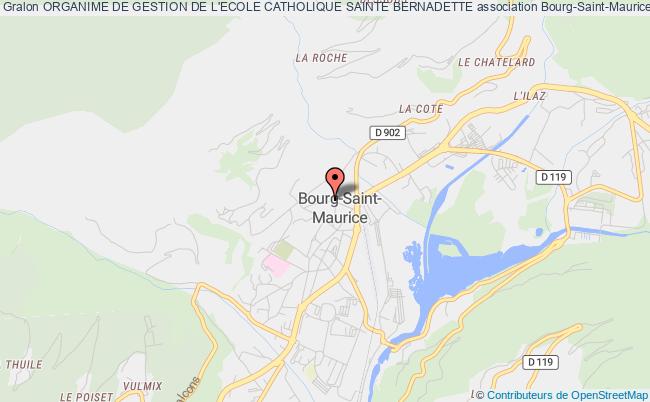 plan association Organime De Gestion De L'ecole Catholique Sainte Bernadette Bourg-Saint-Maurice